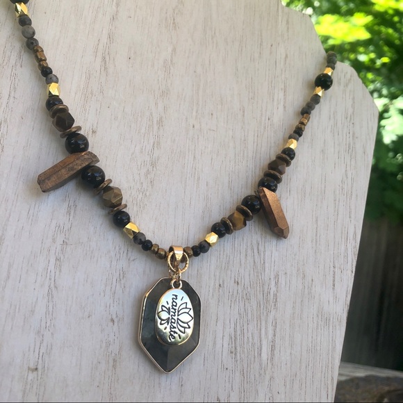 Labradorite Namaste Necklace - Picture 4 of 4